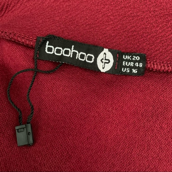 Boohoo Off Shoulder Button Midi Dress Size 16 - Picture 3 of 3